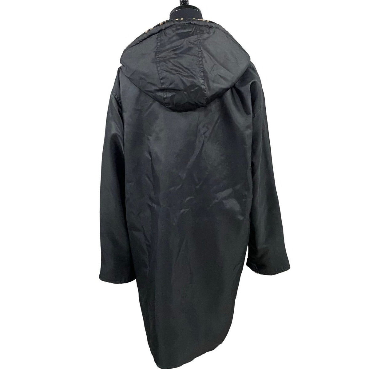 FENDI Duffel coat acrylic black Faux fur toggle coat