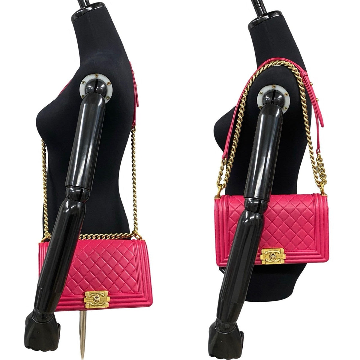 CHANEL Shoulder Bag lambskin pink Boy chanel