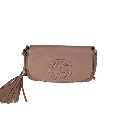 Gucci Soho Bag in Rose Beige Pebbled Calfskin