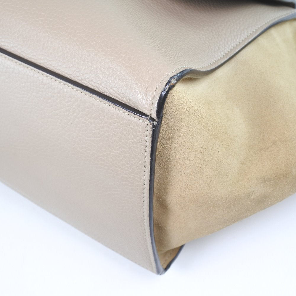 CELINE Handbag 174683MDB.03UN Leather, Suede pink beige 2WAYShoulder Trapeze Women Used