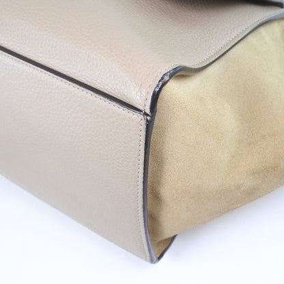 CELINE Handbag 174683MDB.03UN Leather, Suede pink beige 2WAYShoulder Trapeze Women Used