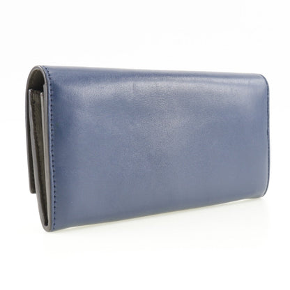 FENDI Long Wallet Purse 8M0377 Calfskin Navy Peekaboo Women