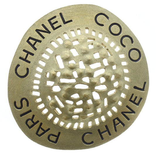 CHANEL Brooch Plated Gold gold hat motif Women Used