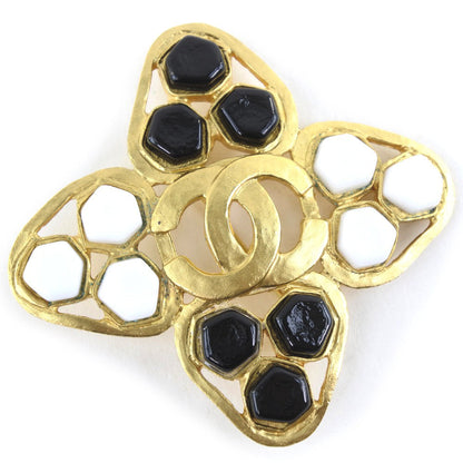 CHANEL Brooch Plated Gold gold COCO Mark Women Used