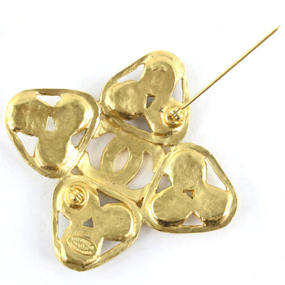 CHANEL Brooch Plated Gold gold COCO Mark Women Used