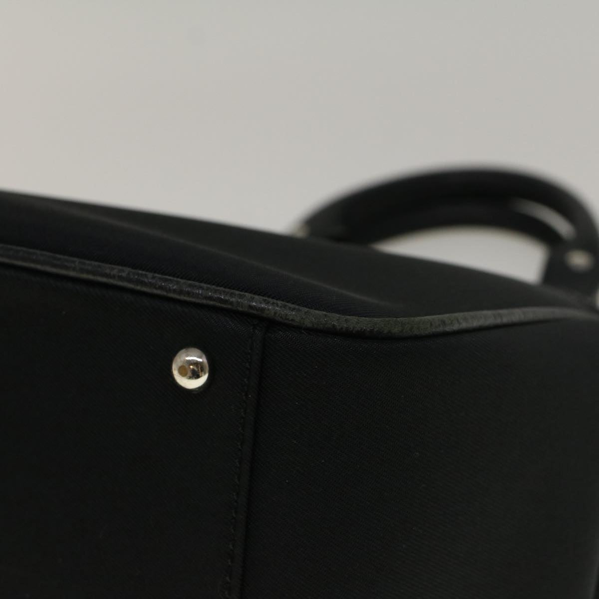 Burberry Nova Check Hand Bag Nylon Beige Black Auth 57242