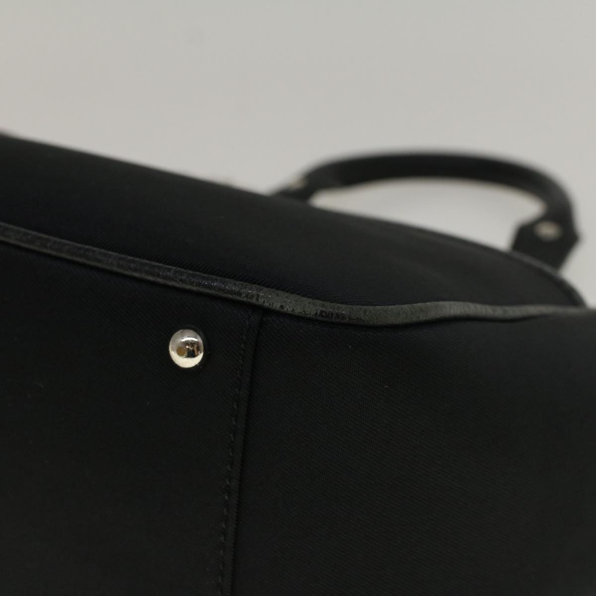 Burberry Nova Check Hand Bag Nylon Beige Black Auth 57242