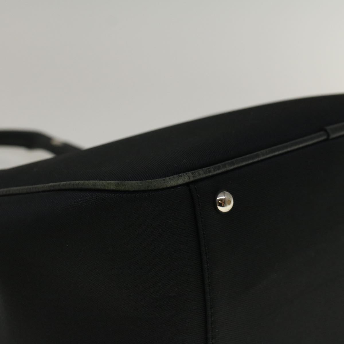 Burberry Nova Check Hand Bag Nylon Beige Black Auth 57242