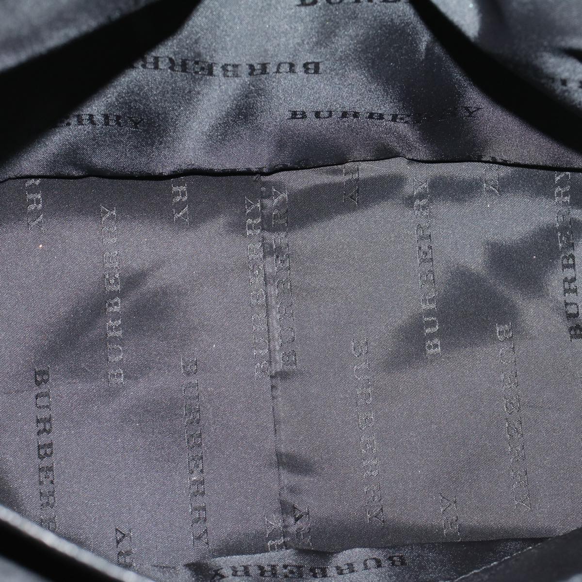 Burberry Nova Check Hand Bag Nylon Beige Black Auth 57242