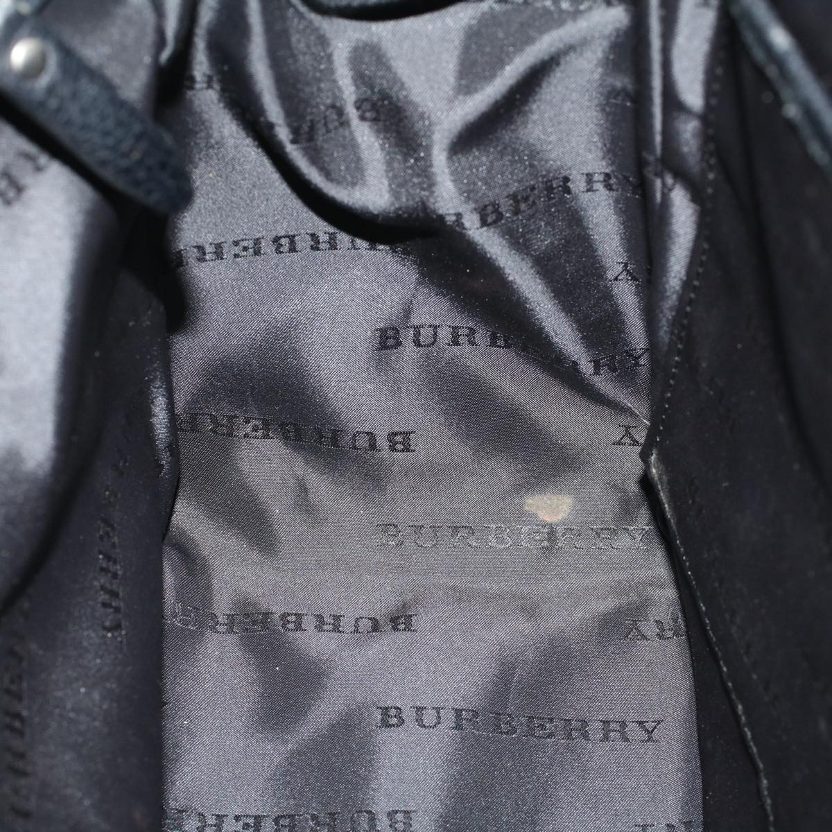 Burberry Nova Check Hand Bag Nylon Beige Black Auth 57242