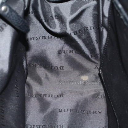Burberry Nova Check Hand Bag Nylon Beige Black Auth 57242