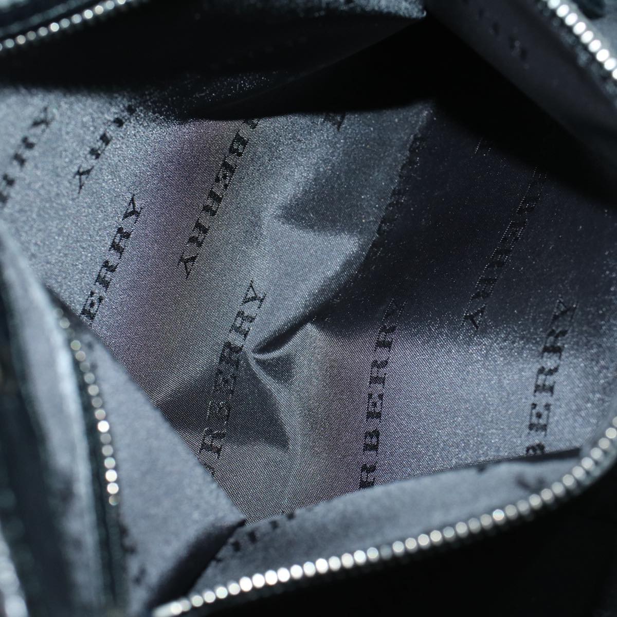 Burberry Nova Check Hand Bag Nylon Beige Black Auth 57242