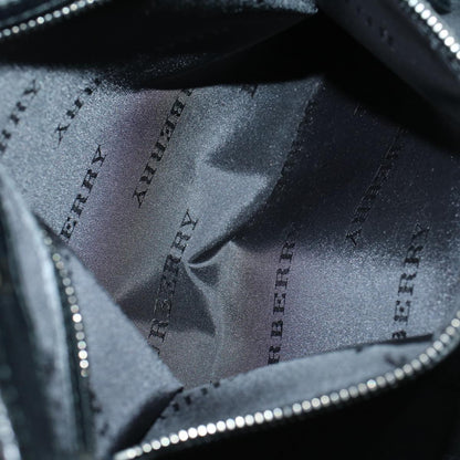 Burberry Nova Check Hand Bag Nylon Beige Black Auth 57242