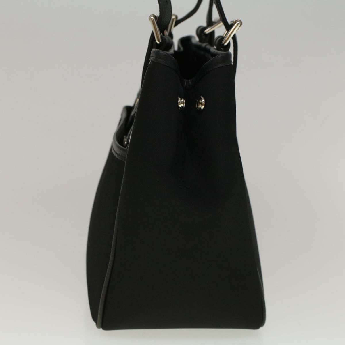 Burberry Nova Check Hand Bag Nylon Beige Black Auth 57242