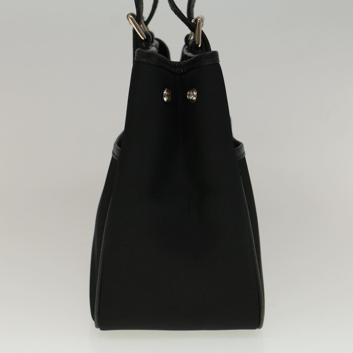Burberry Nova Check Hand Bag Nylon Beige Black Auth 57242