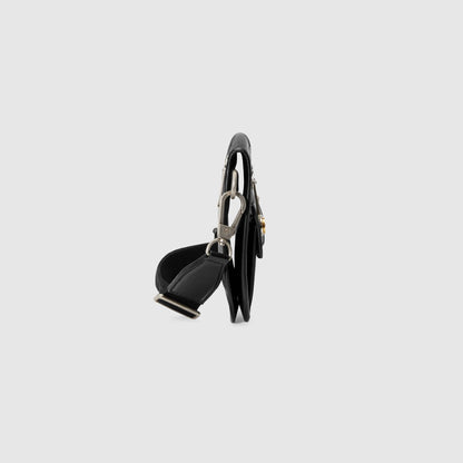 Gucci Medium Soft Leather Messenger Bag Black