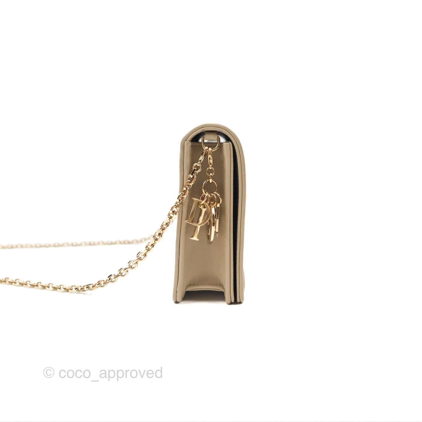 Dior Lady Dior Pouch on Chain Sand Cannage Lambskin