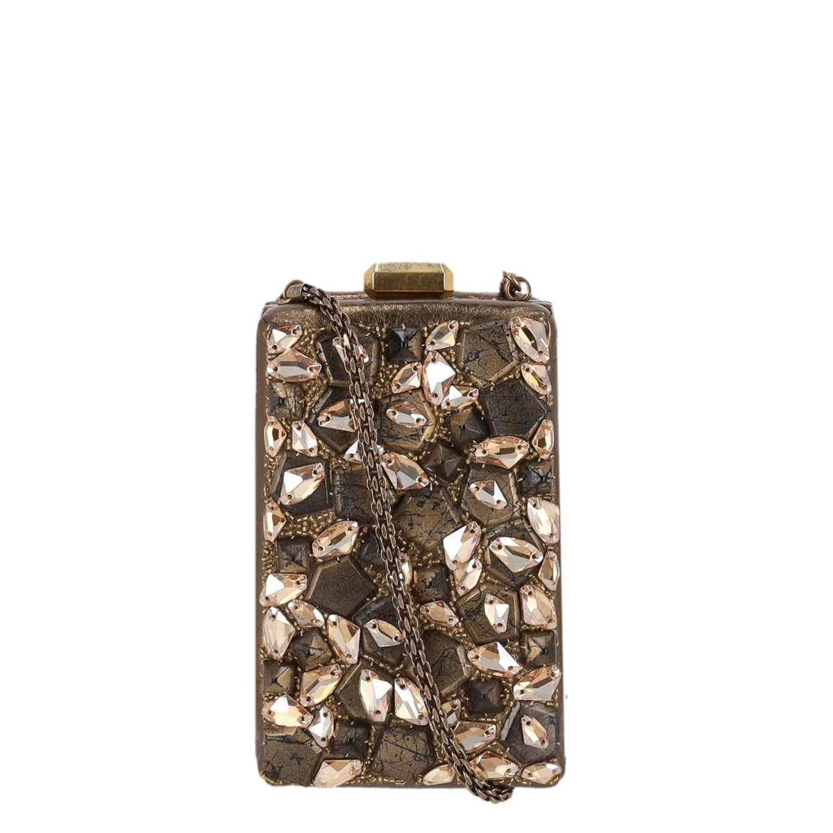 Metallic Gold Crystal Embellished Bag