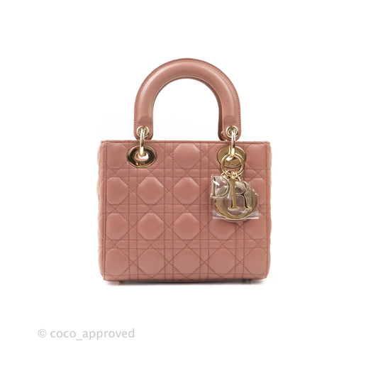 Christian Dior Lambskin My ABCDior Lady Dior Dark Beige Gold Hardware