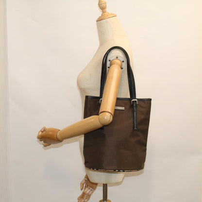 BurberrySs Blue Label Tote Bag Nylon Brown Auth 58200