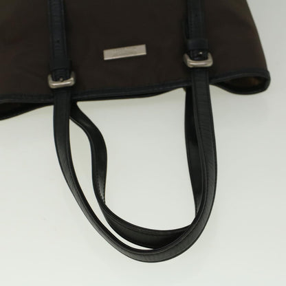 BurberrySs Blue Label Tote Bag Nylon Brown Auth 58200