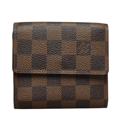 Louis Vuitton Damiere Portfolio Series Three Folded Wallet N61654 Brown PVC Leather  Louis Vuitton