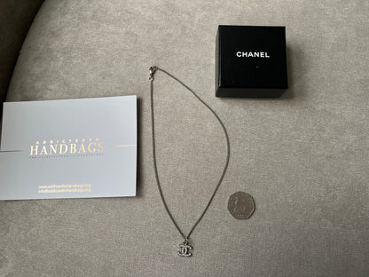 Chanel CC Crystal Pendant Necklace