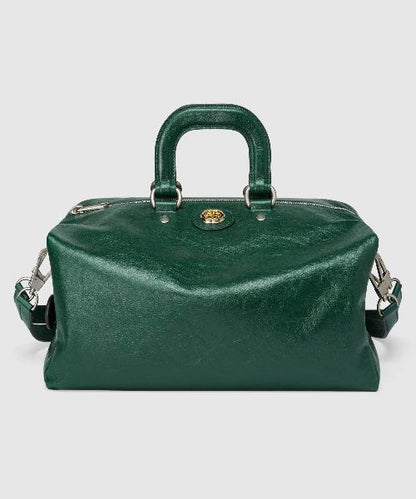 Gucci Soft Leather Backpack Dark Green