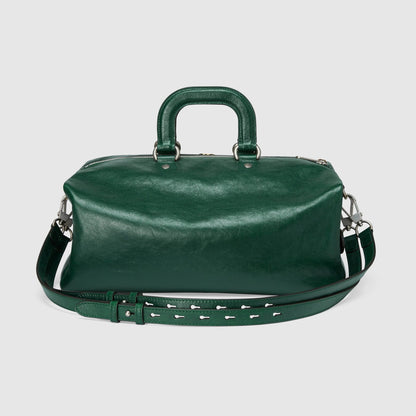 Gucci Soft Leather Backpack Dark Green