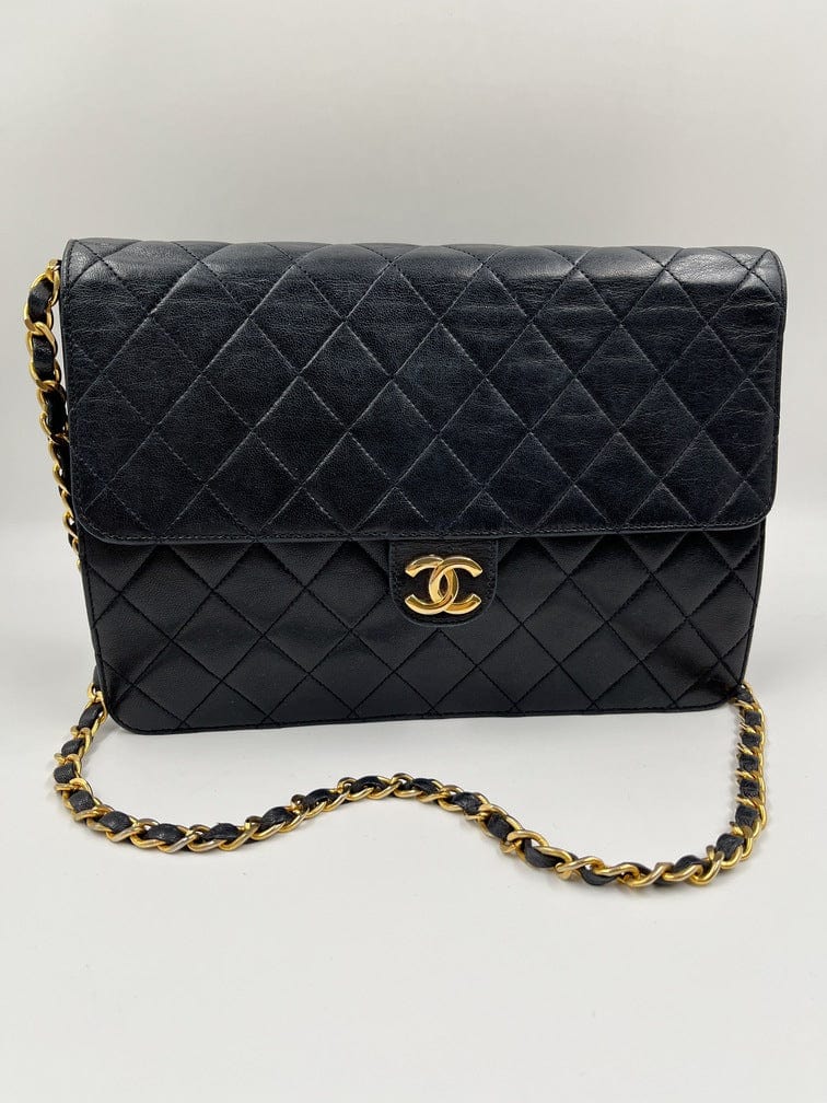 Vintage Navy Chanel Flap Bag