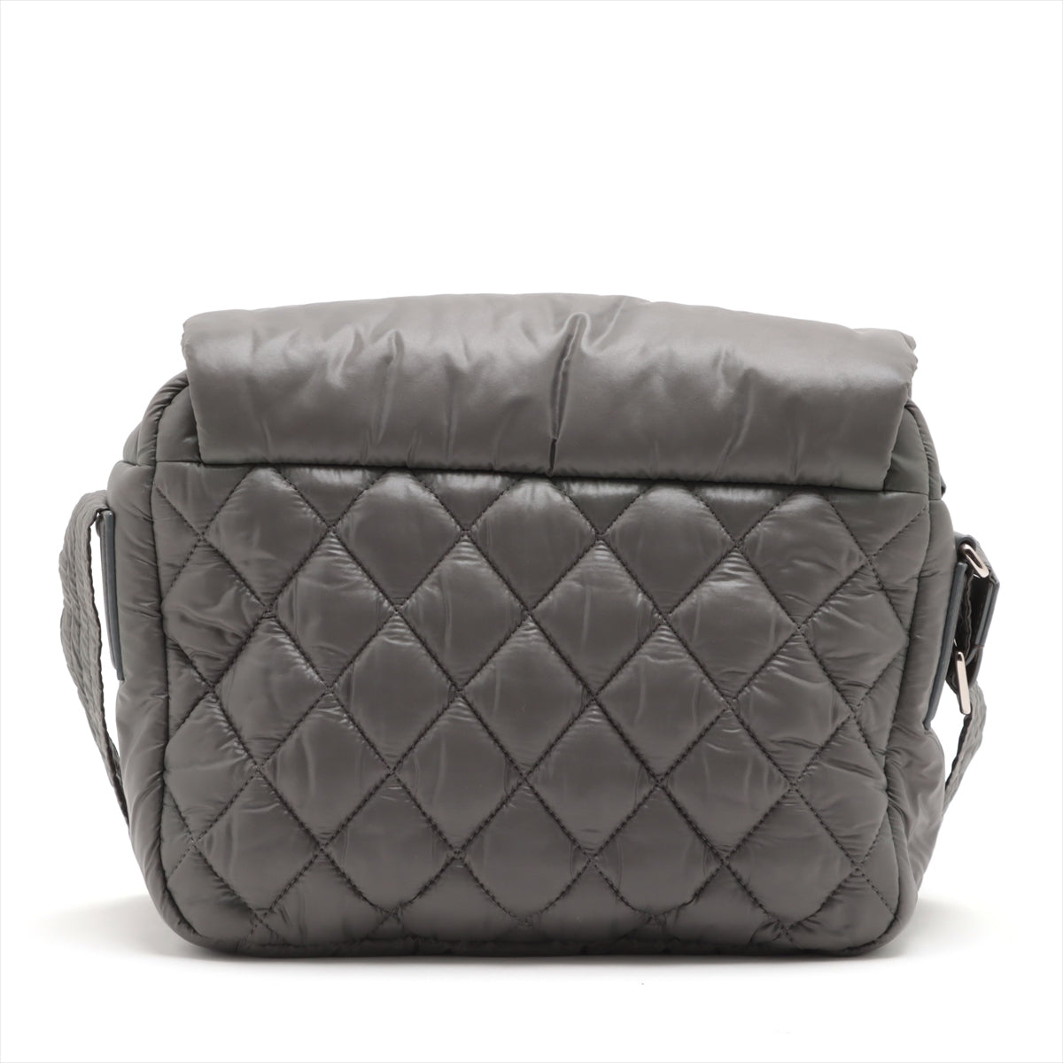 Chanel Coconut Nylon X Leather Shoulder Bag Gr Silver Gold  13th