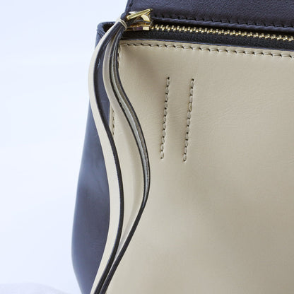 CELINE Handbag 172613 Calfskin beige medium Edge Women Used