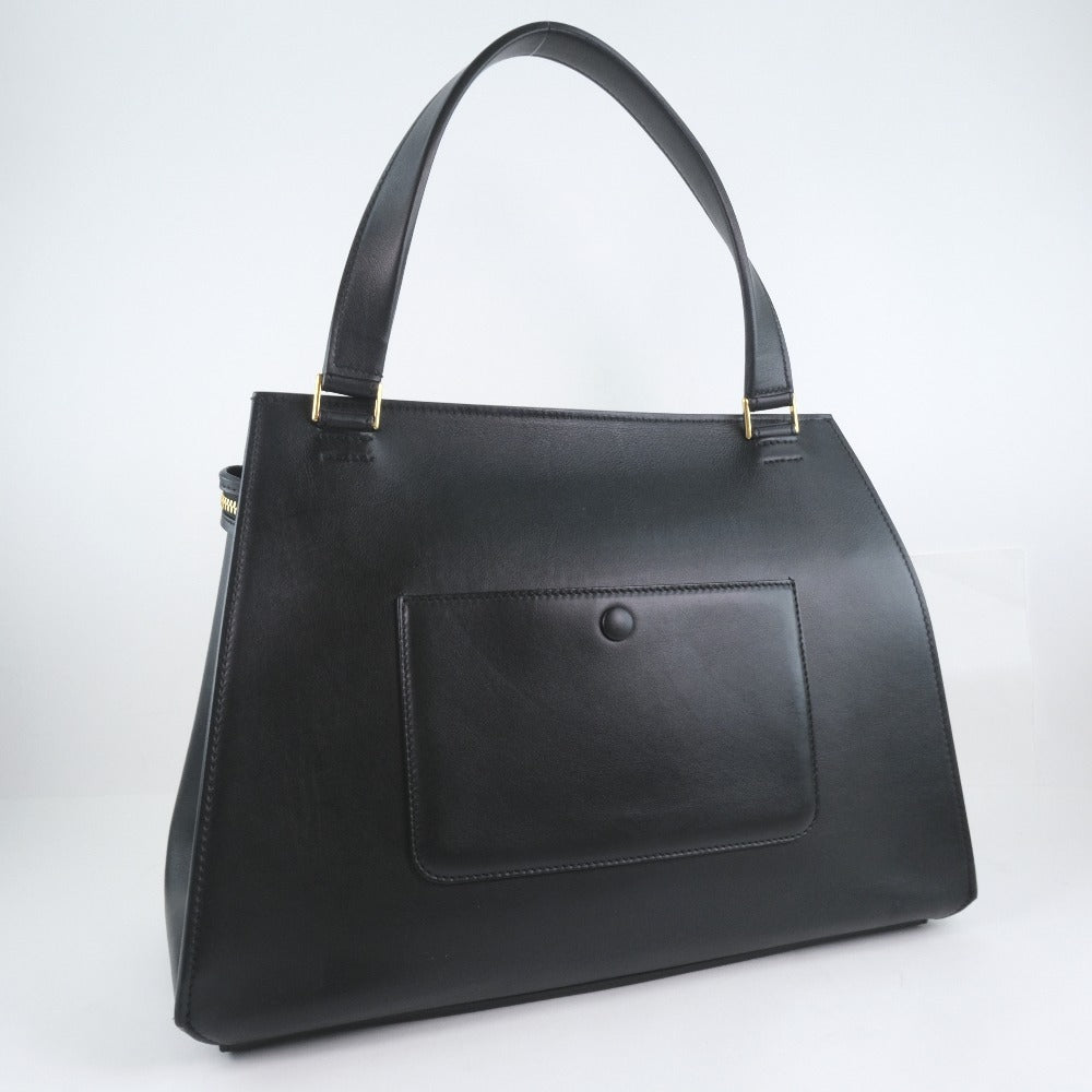 CELINE Handbag 172613 Calfskin beige medium Edge Women Used