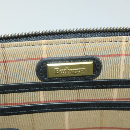 BurberrySs Briefcase Leather Black Auth 59094