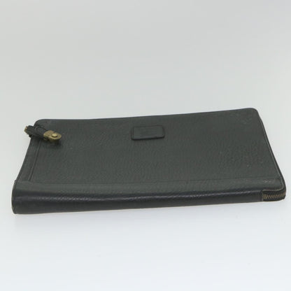 BurberrySs Briefcase Leather Black Auth 59094