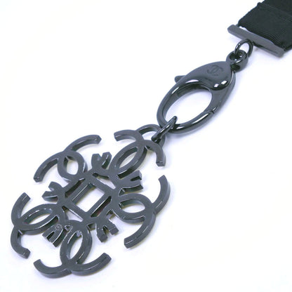 CHANEL Necklace Rhinestone black strap Women Used
