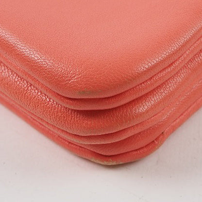 CELINE Shoulder Bag 165113ETA lambskin Coral pink Trios Mall Women Used