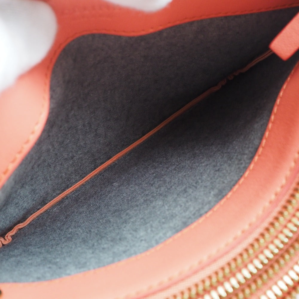 CELINE Shoulder Bag 165113ETA lambskin Coral pink Trios Mall Women Used