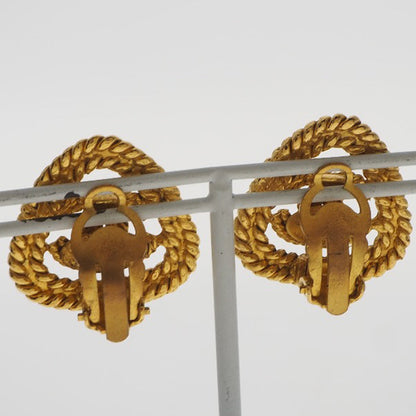CHANEL Earring Plated Gold gold vintage Triangle COCO Mark Women Used