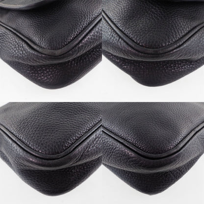 CELINE Shoulder Bag Calfskin black Women Used