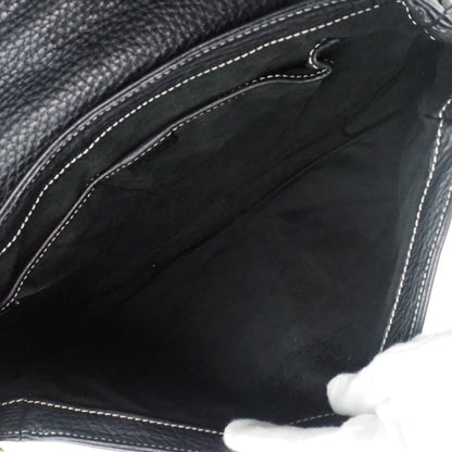 CELINE Shoulder Bag Calfskin black Women Used