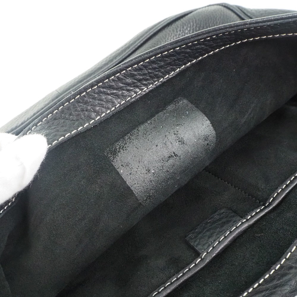 CELINE Shoulder Bag Calfskin black Women Used