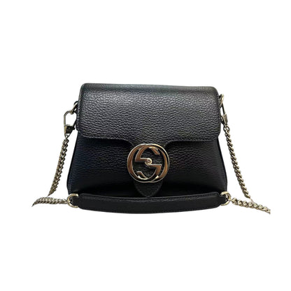 Gucci Interlocking GG Calfskin Leather Black GHW