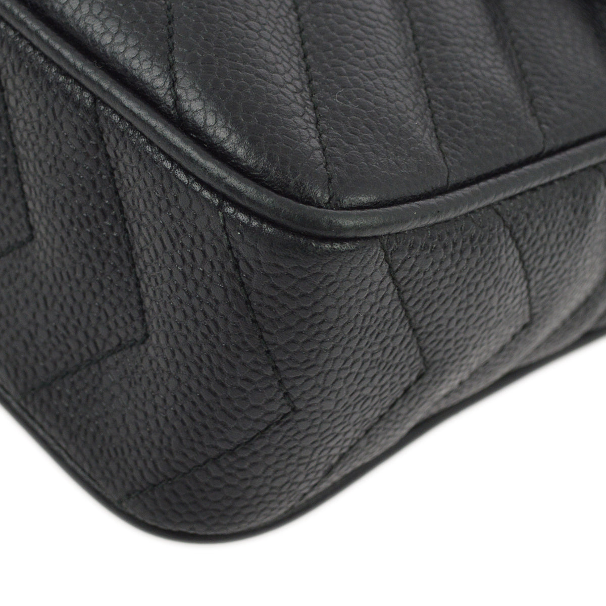 Chanel Black Caviar Skin Pocket Camera Bag