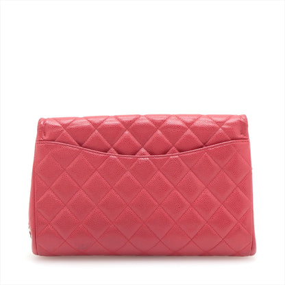 Chanel Matrasse Caviar S Single Flap Single Chain Bag Red Silver  20th