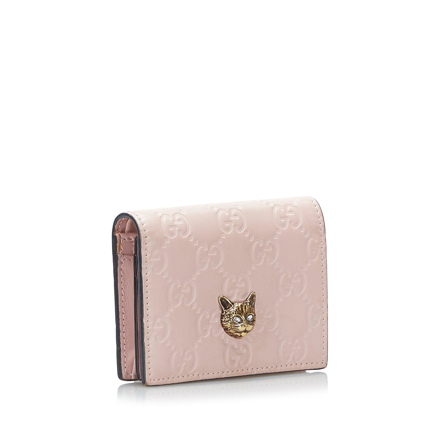 Guccissima Signature Angry Cat Bi-Fold Wallet Small Wallets