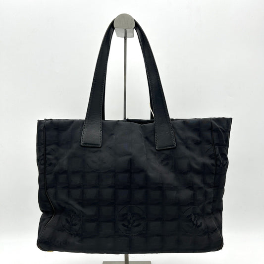 Chanel Tote Bagtravel Line Nylon Black  WD