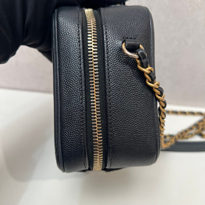 CHANEL Patent Flap Waist Belt Bag Black