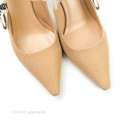 Christian Dior J'Adior Fabric Slingback Pumps in Beige