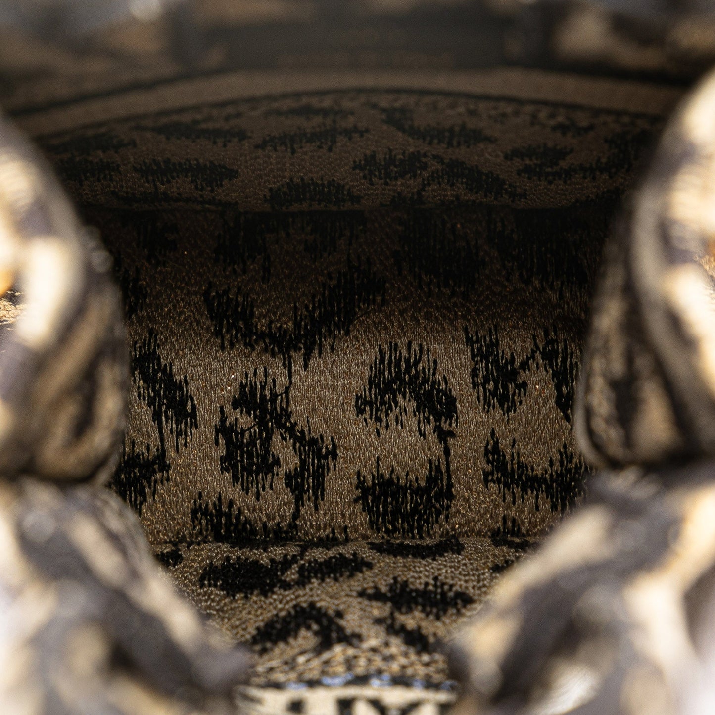 Mizza Mini Embroidered Canvas Leopard Vertical Book Tote